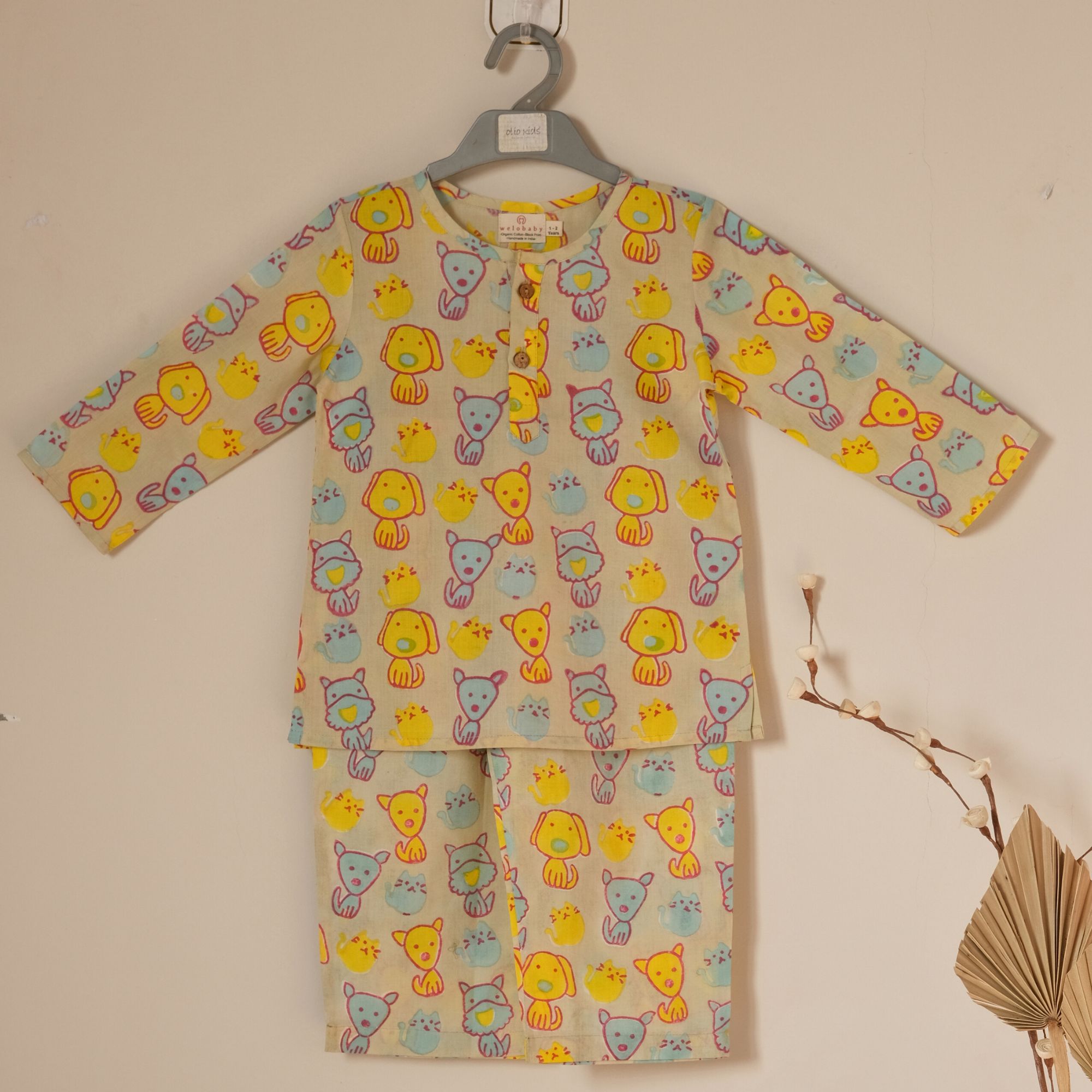 Cat & Dog Kids Pajama Set - Image 2