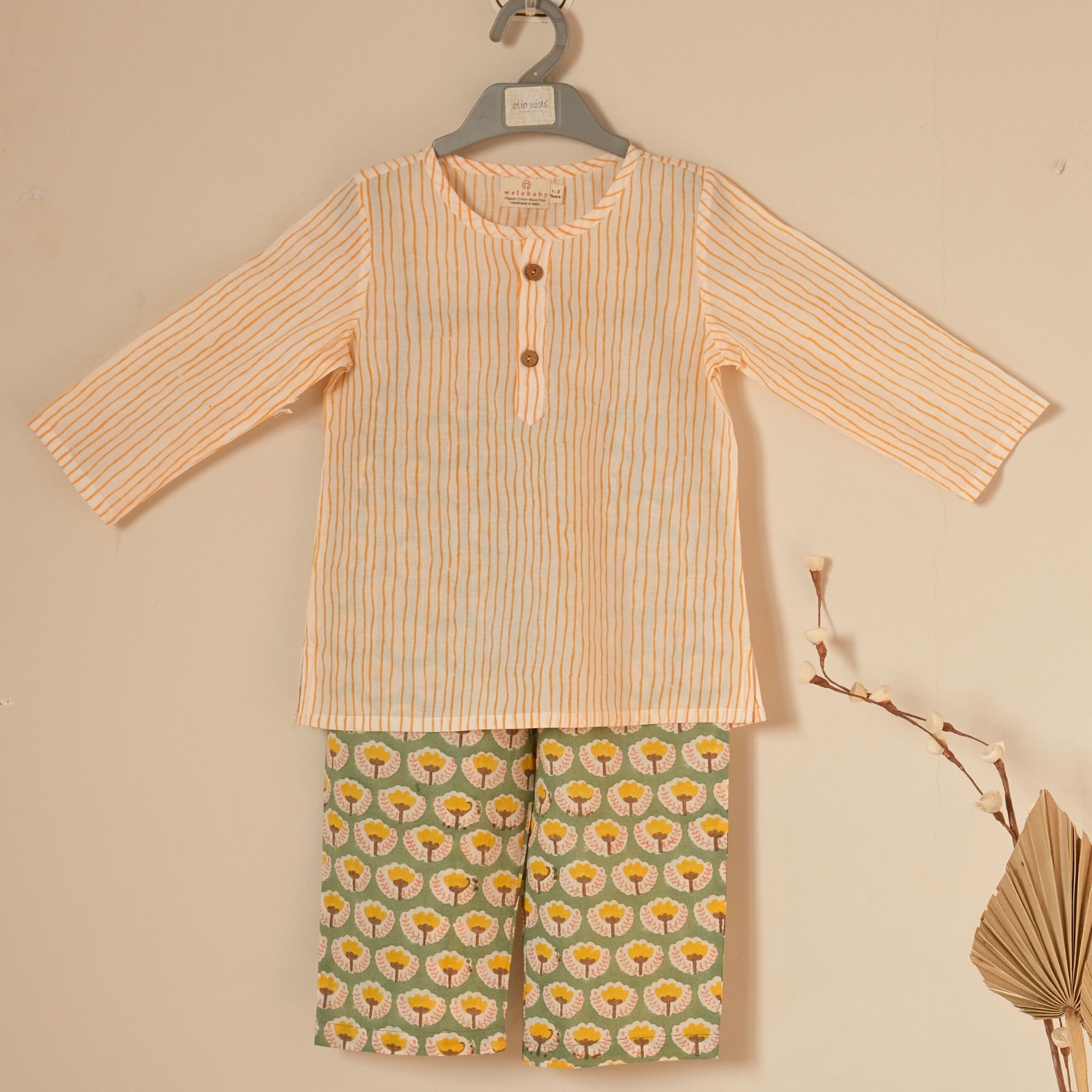 Yellow Boota Kids Pajama Set - Image 2