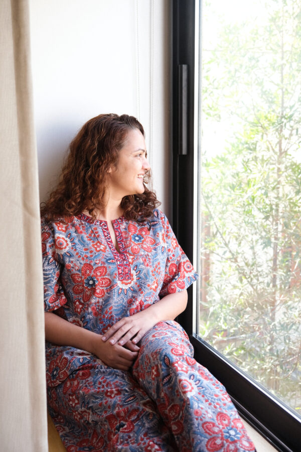 Floral Vine Adult Pajama Set