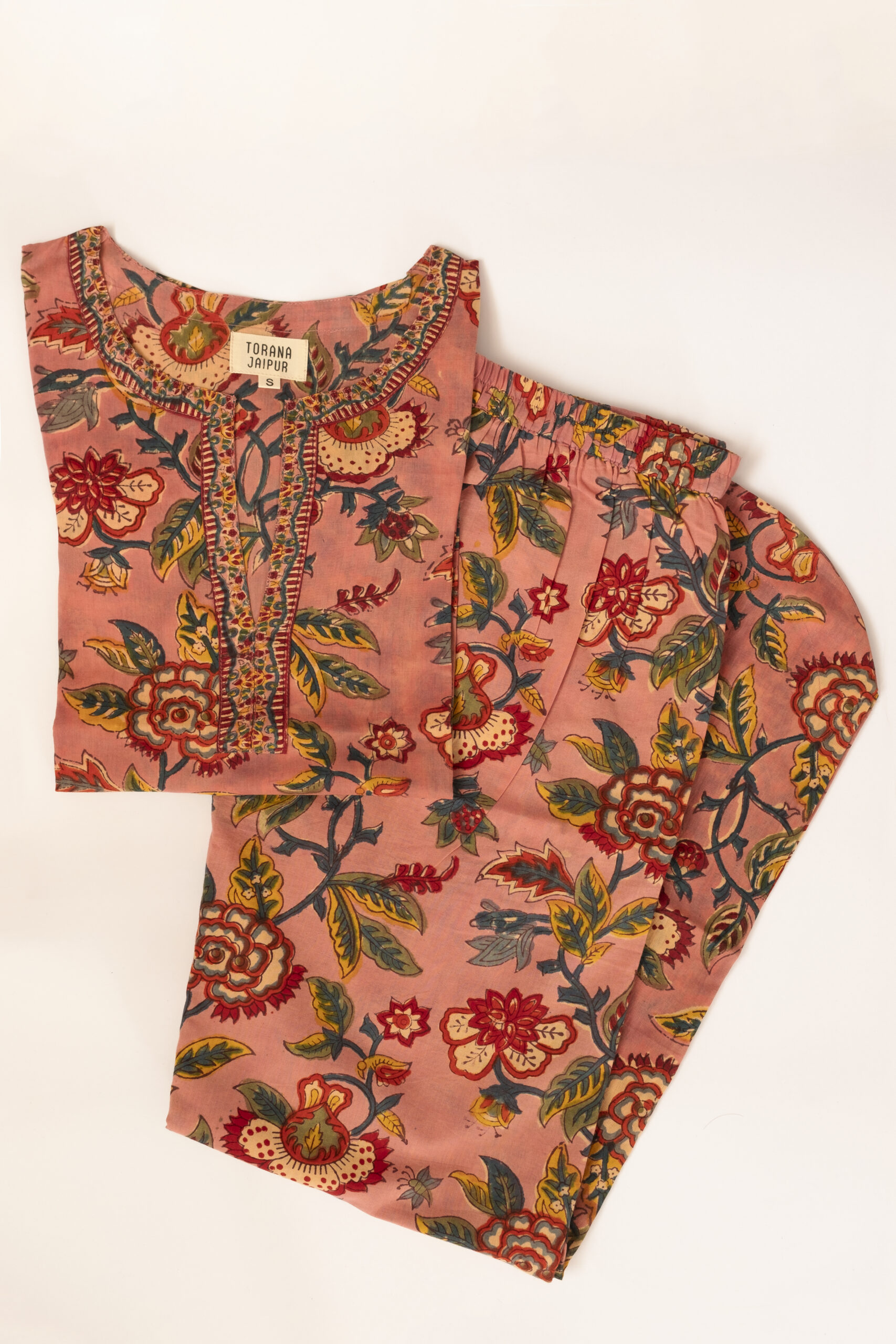 Pink Floral Adult Pajama Set - Image 3